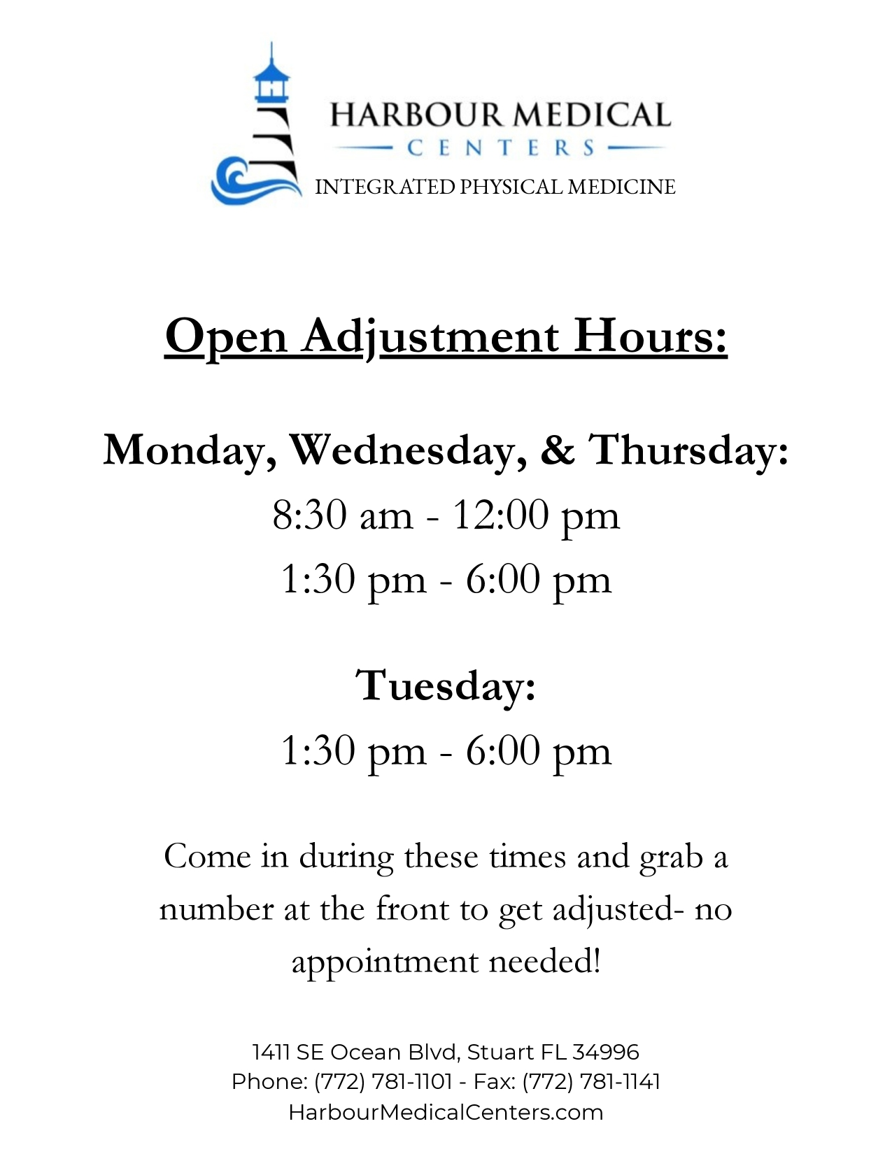 Open Adjustment Schedule
